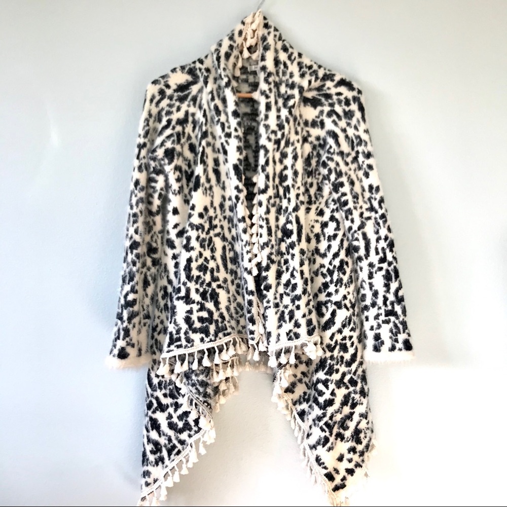 JODIFL Open Shawl Cardigan Animal Print